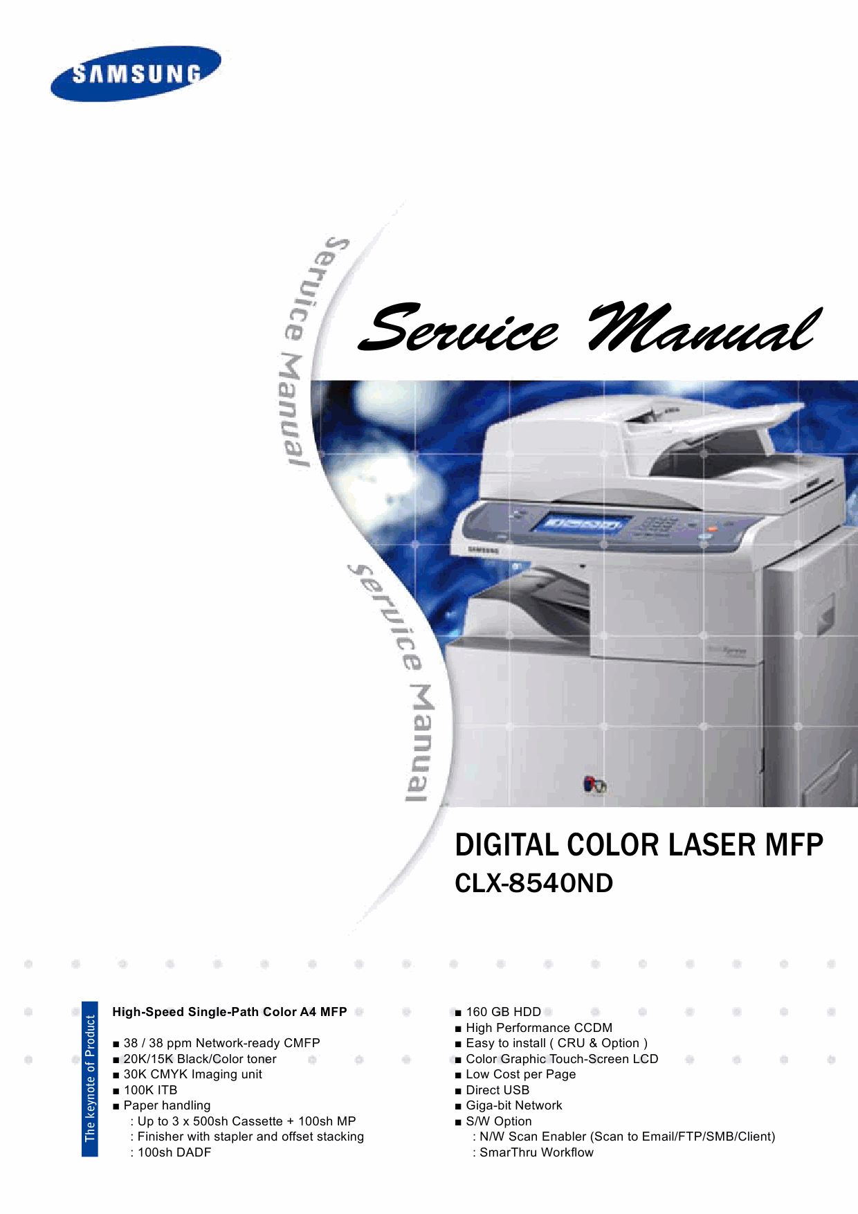 Samsung Digital-Color-Laser-MFP CLX-8540ND Parts and Service Manual-1